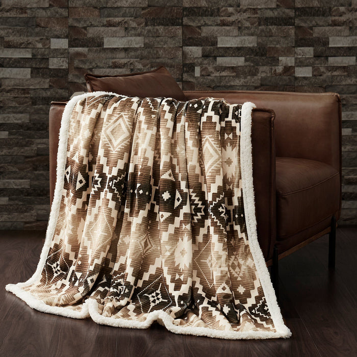 Chalet Campfire Sherpa Throw Throw