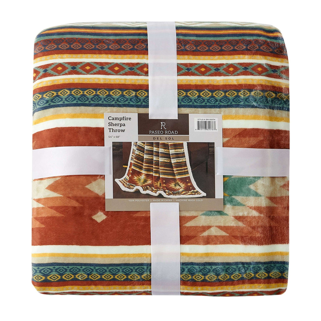 Del Sol Campfire Sherpa Throw Throw