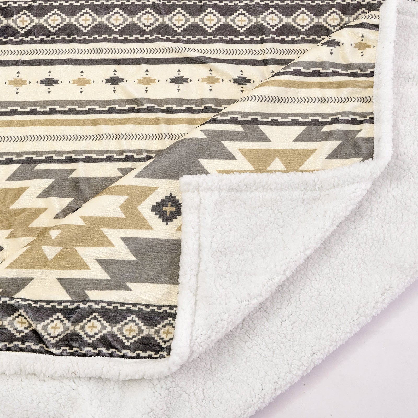Desert Sage Campfire Sherpa Throw Throw