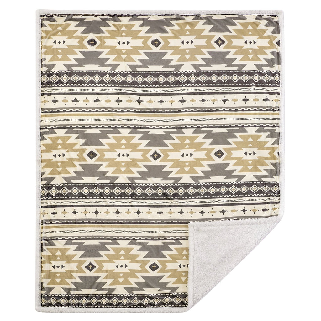 Desert Sage Campfire Sherpa Throw Throw