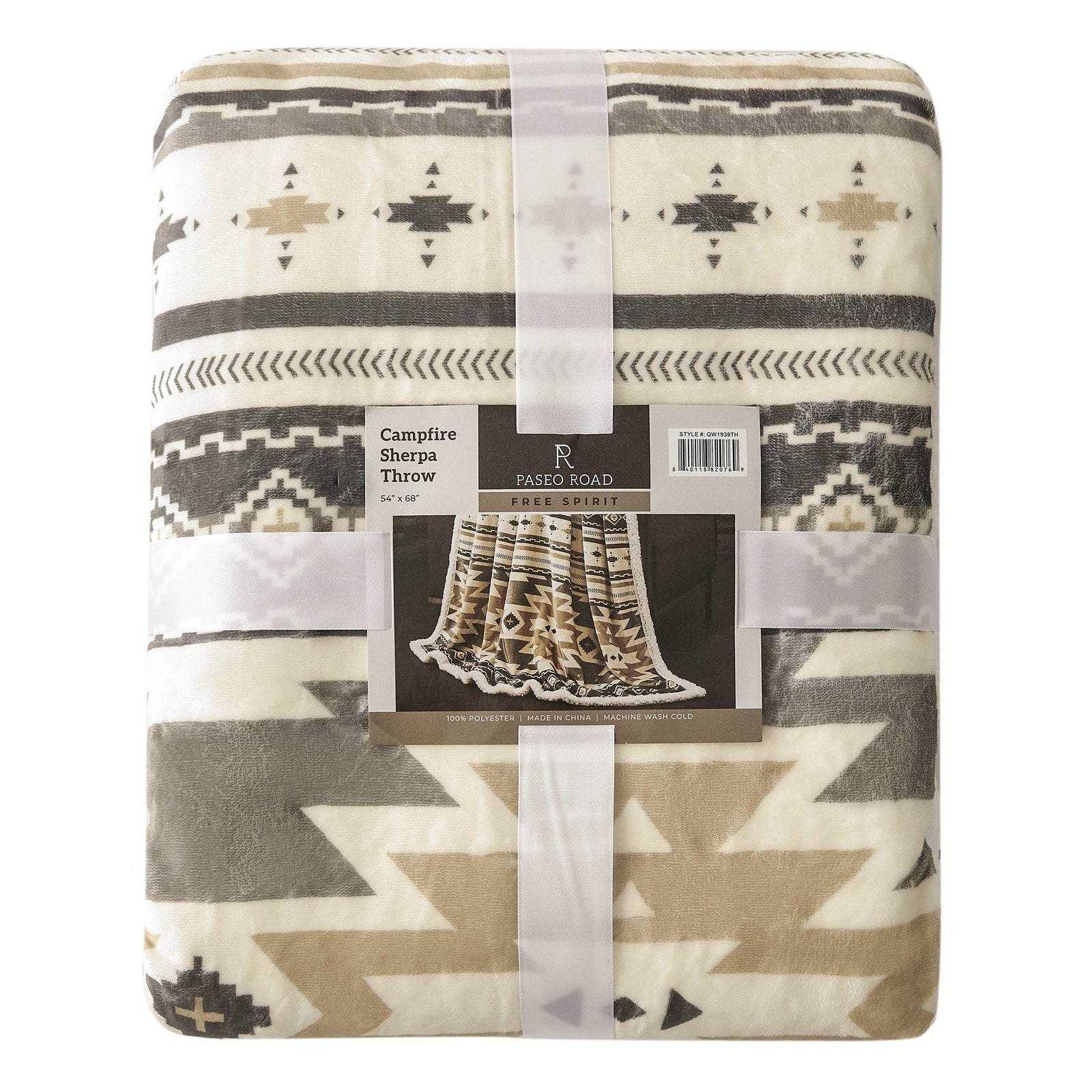 Desert Sage Campfire Sherpa Throw Throw
