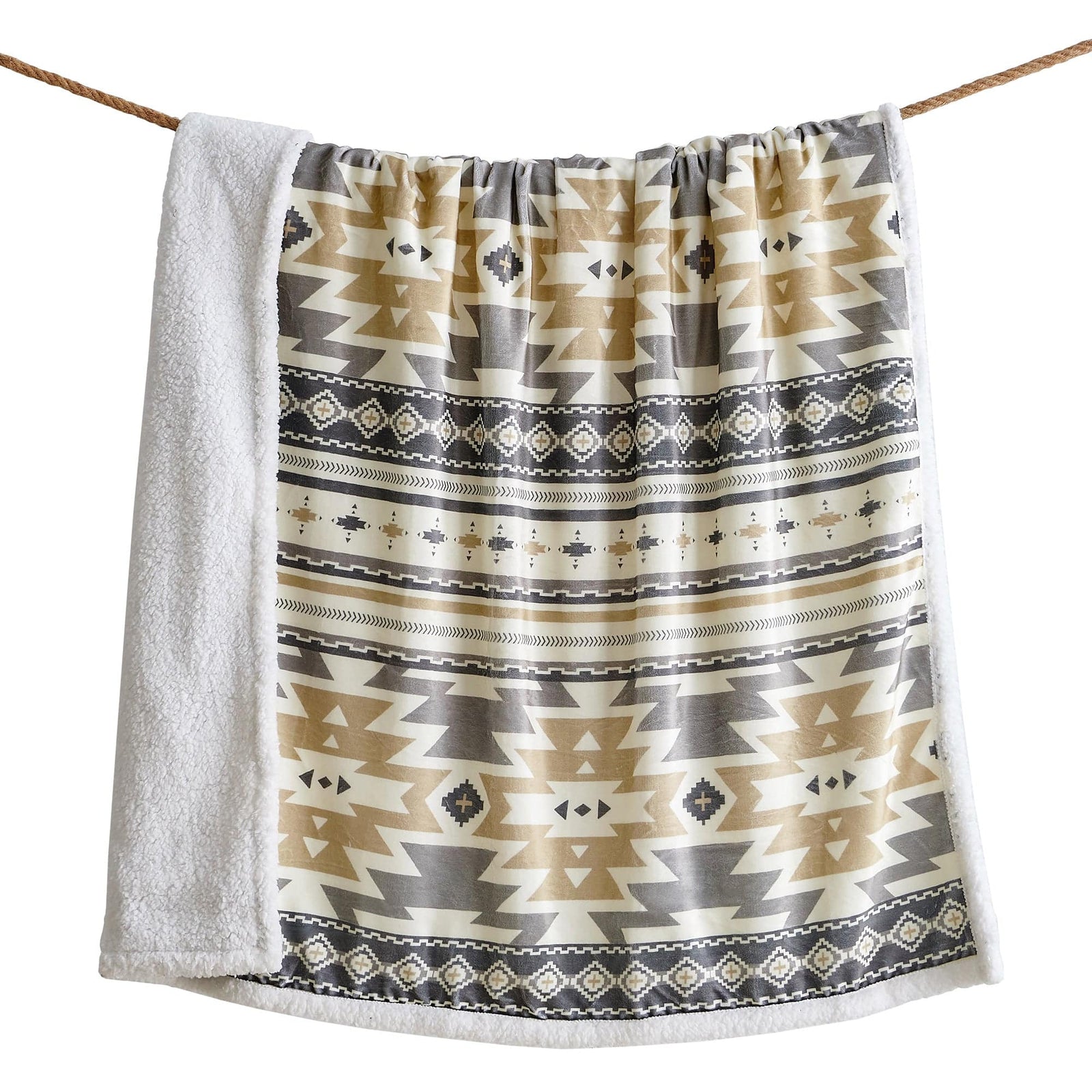 Desert Sage Campfire Sherpa Throw Throw