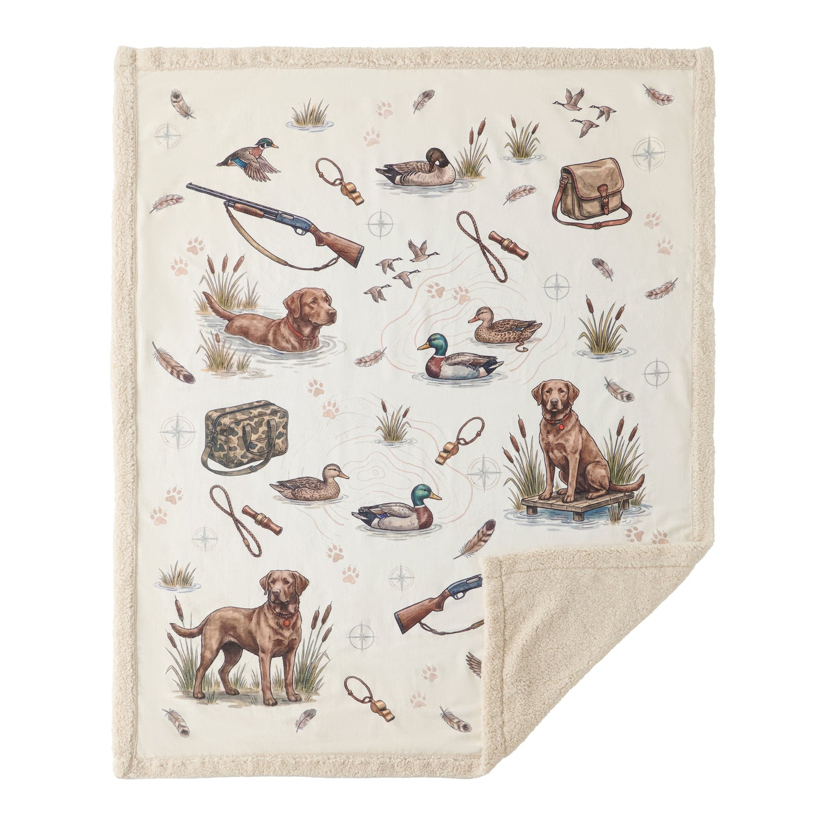 Duck Camp Campfire Sherpa Throw Throw