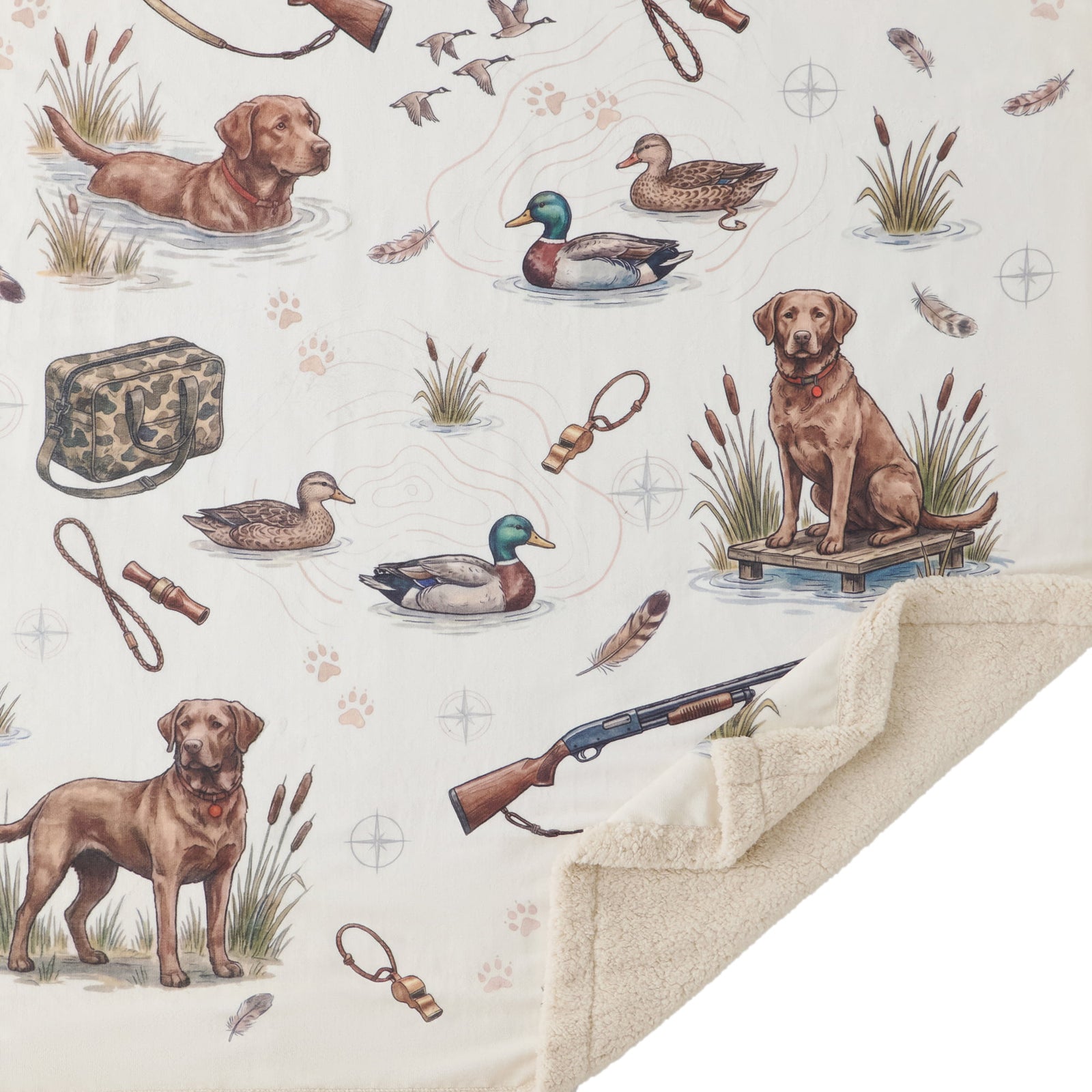 Duck Camp Campfire Sherpa Throw Throw