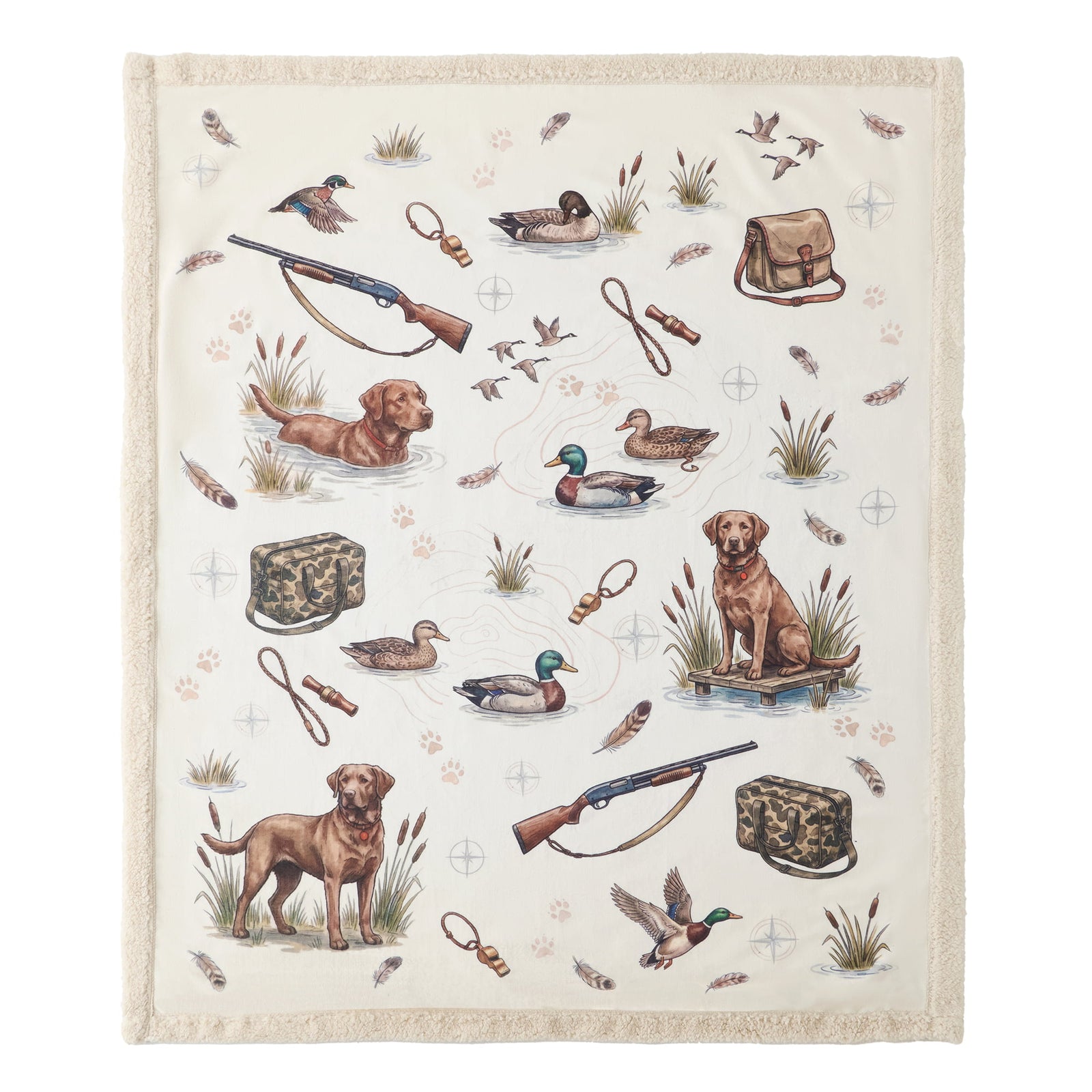 Duck Camp Campfire Sherpa Throw Throw