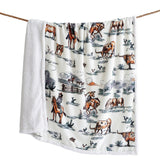 Ranch Life Western Toile Campfire Sherpa Throw Duffle Bag Throw