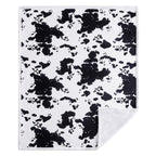 Elsa Cowhide Campfire Sherpa Throw Throw