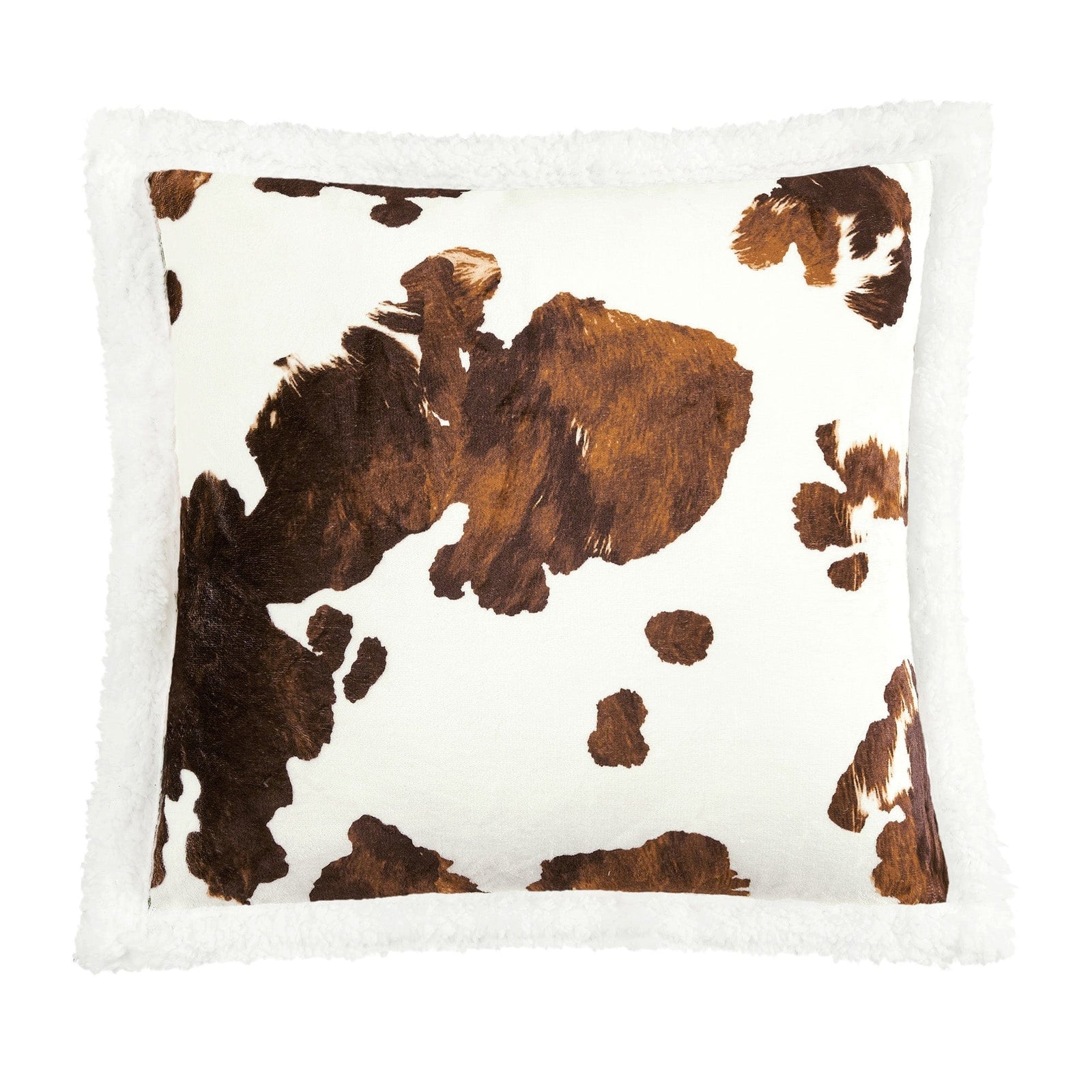 Elsa Cowhide Campfire Sherpa Throw Throw
