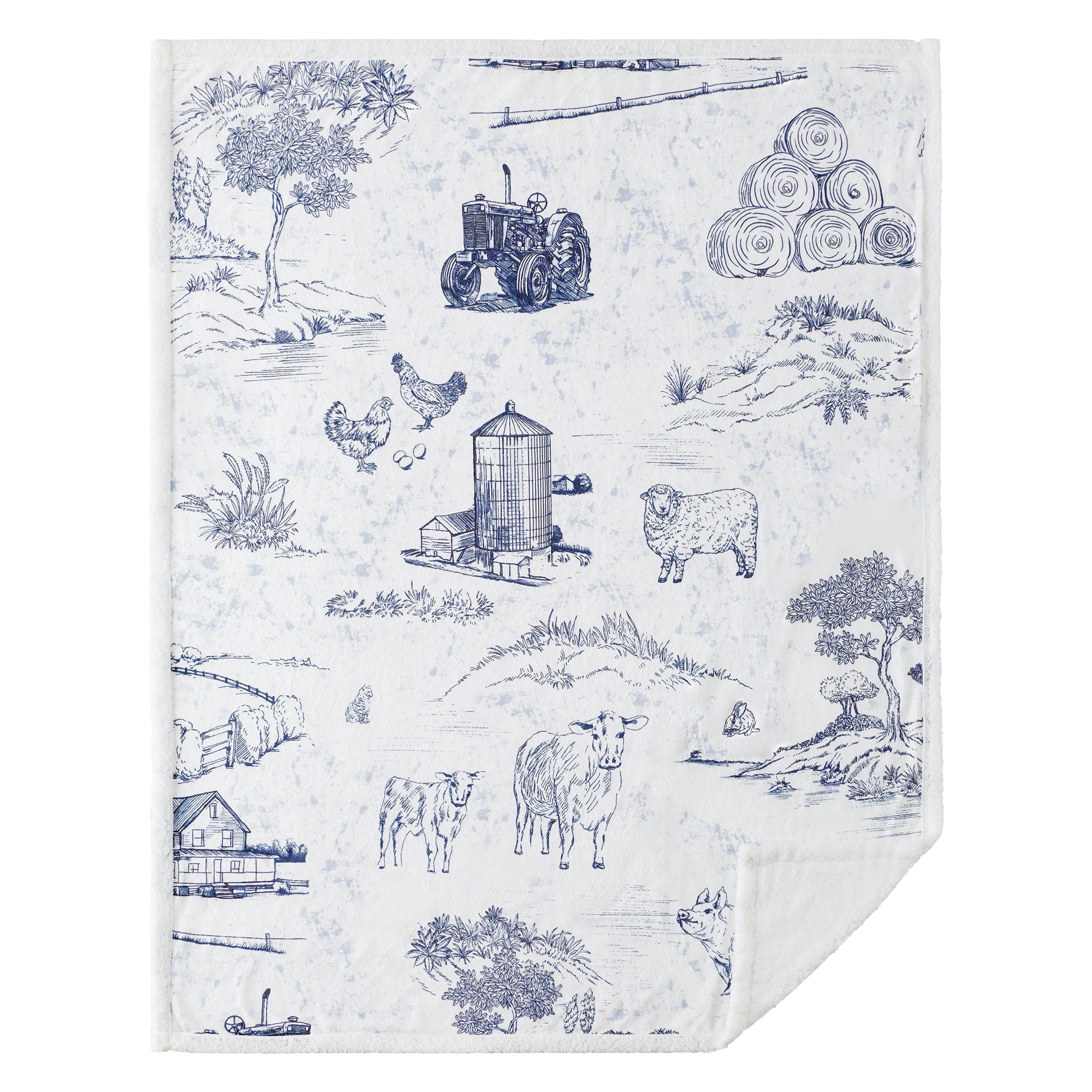 Farm Life Campfire Sherpa Throw Throw