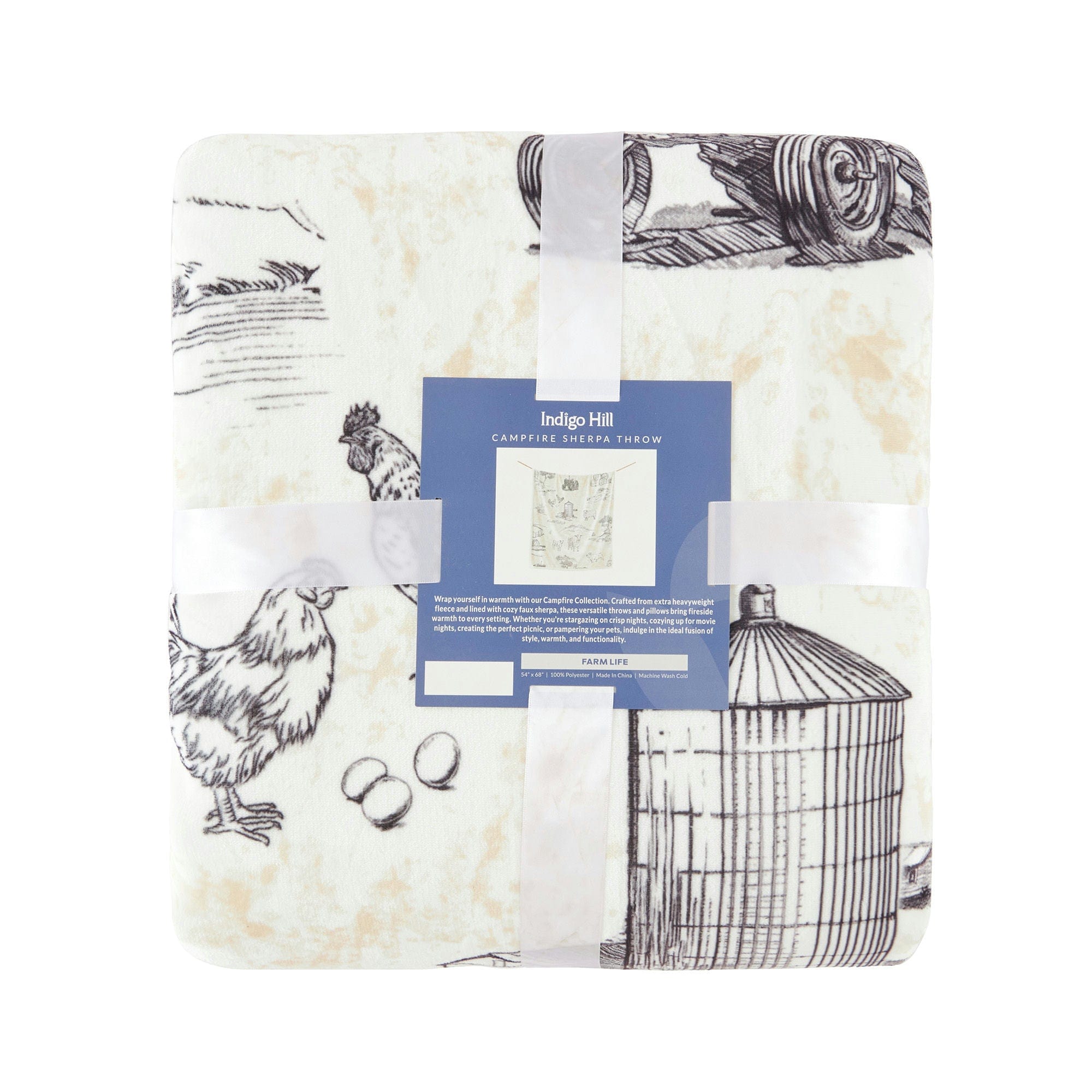 Farm Life Campfire Sherpa Throw Throw