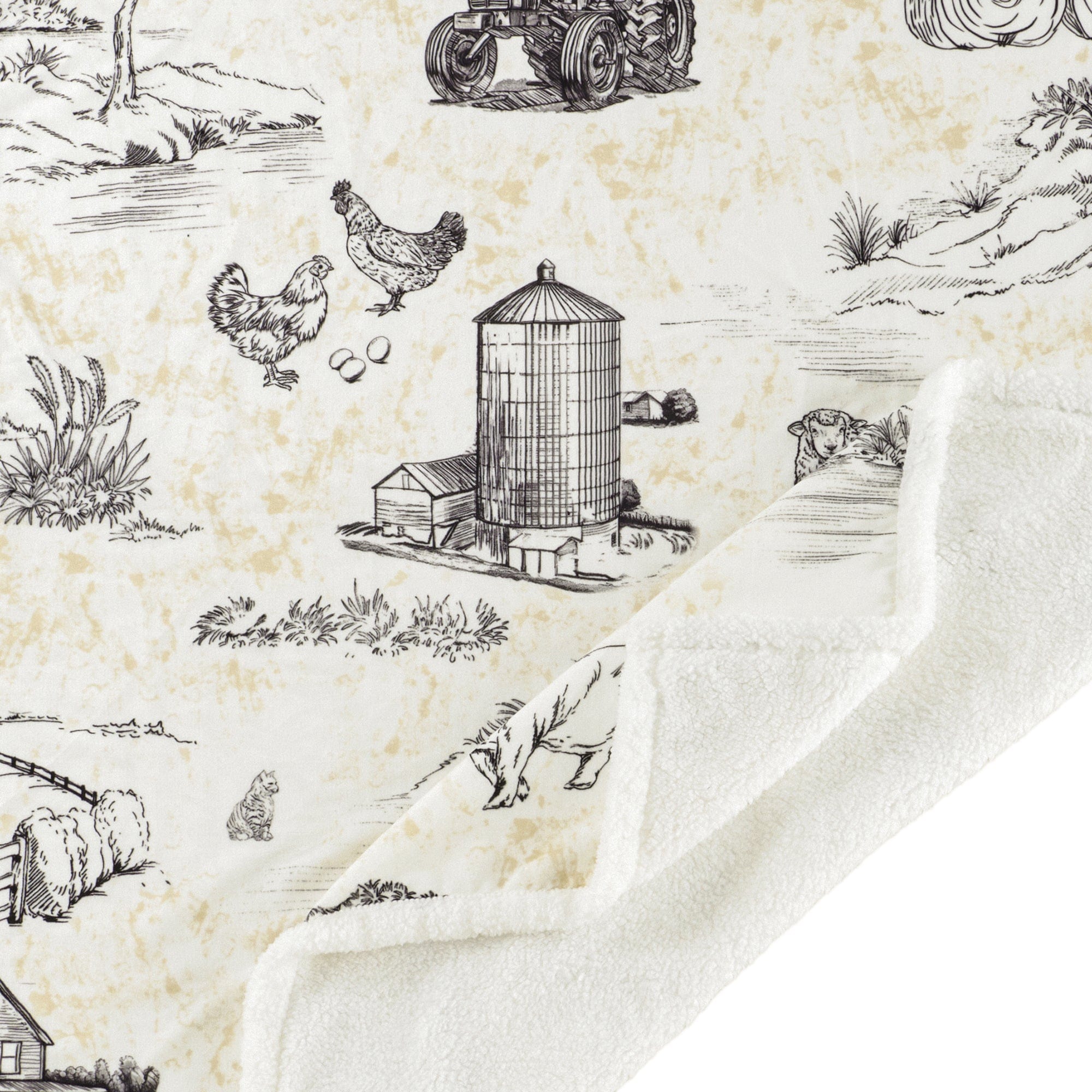 Farm Life Campfire Sherpa Throw Throw