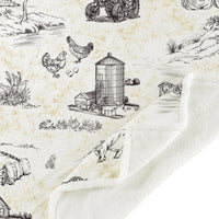Farm Life Campfire Sherpa Throw Throw