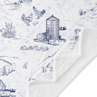Farm Life Campfire Sherpa Throw Throw