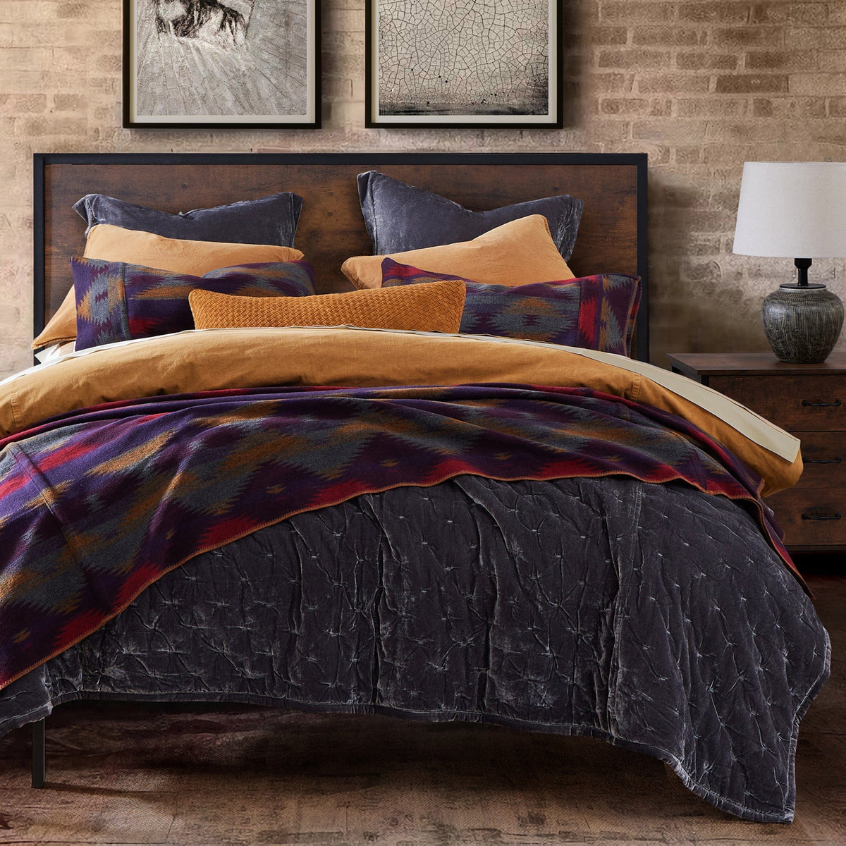 Gila Wool Blend Blanket Set Throw