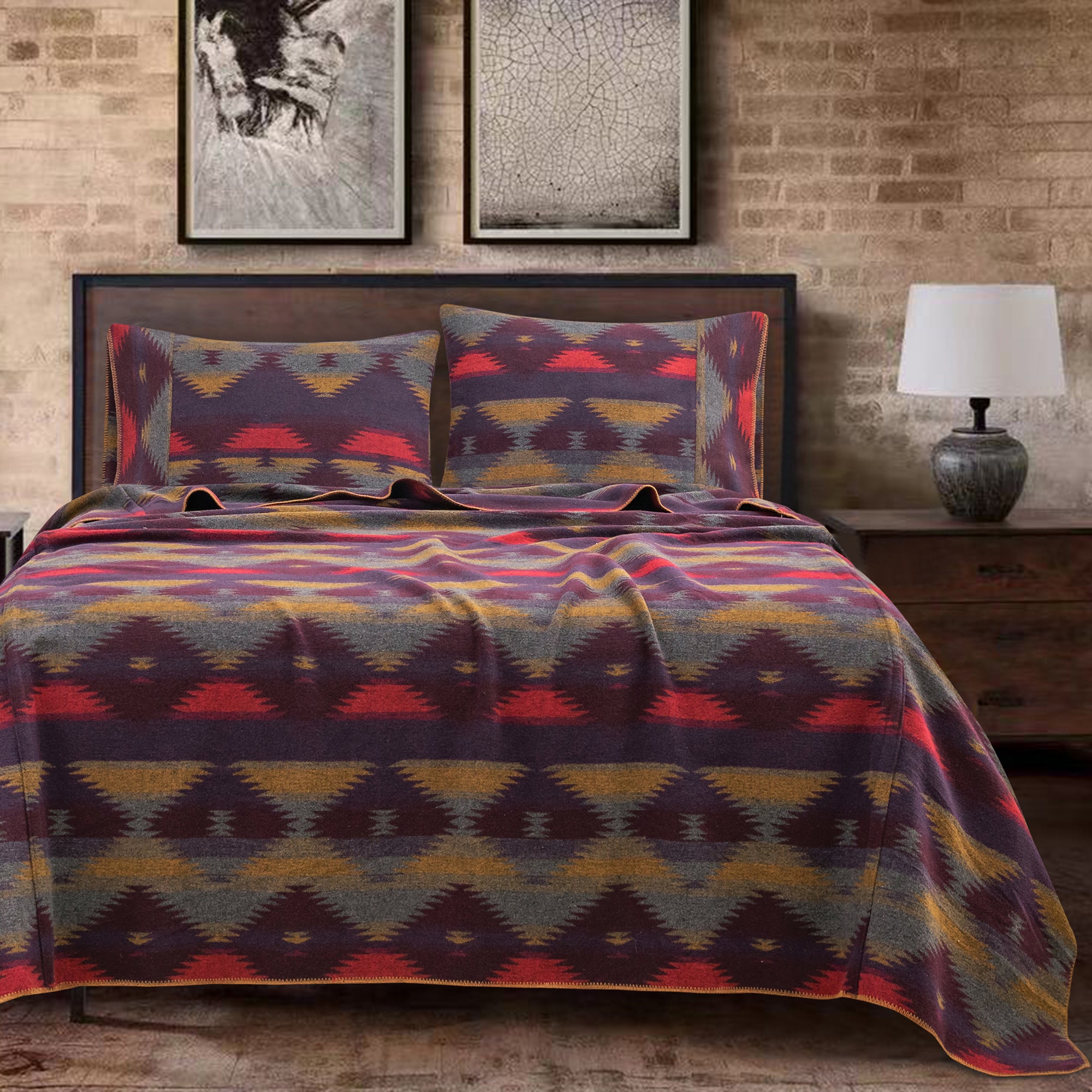 Gila Wool Blend Throw Blanket Throw