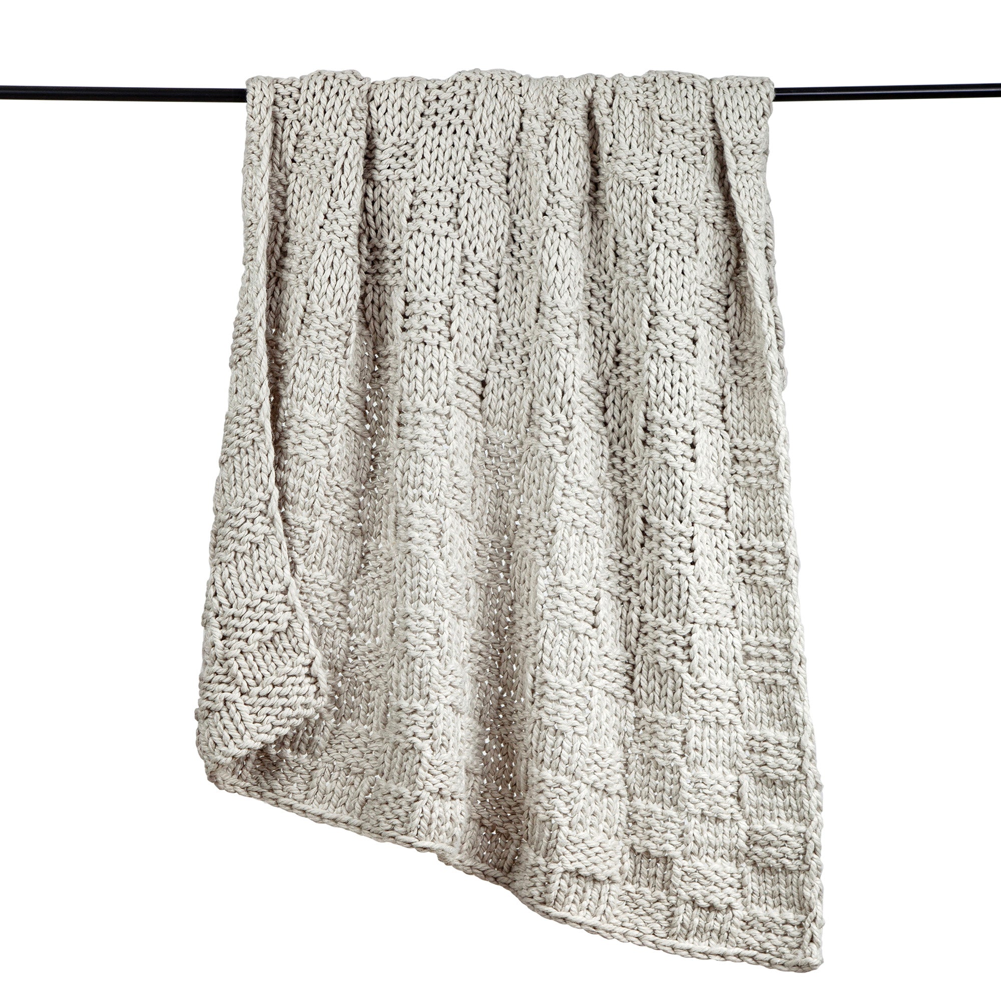 Chess Knit Throw Gray / 50”W x 60”L Throw