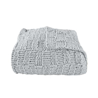 Chess Knit Throw Gray Throw