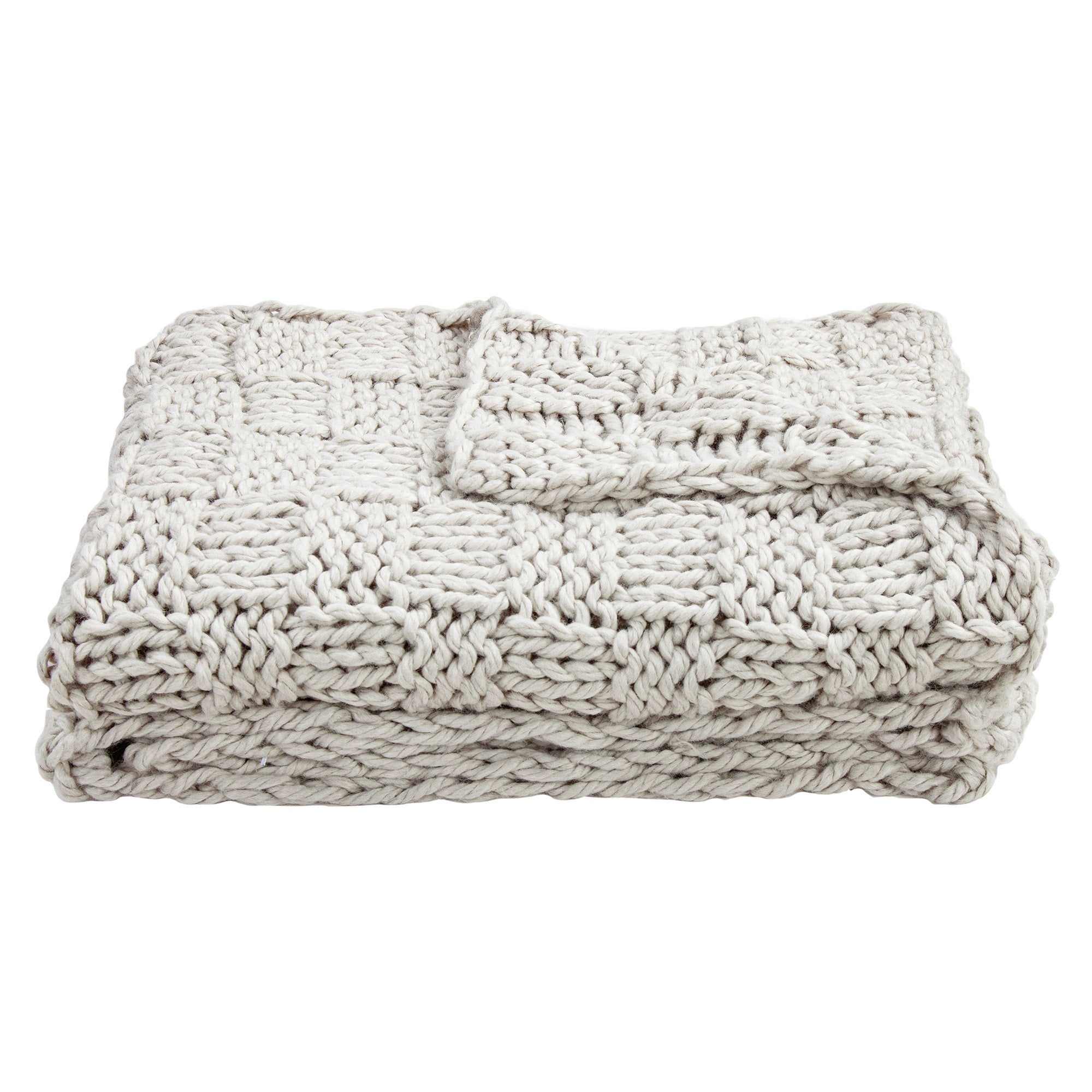 Chess Knit Throw Gray Throw