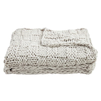 Chess Knit Throw Gray Throw