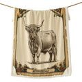 Highland Cow Campfire Sherpa Throw Throw