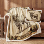 Highland Cow Campfire Sherpa Throw Throw