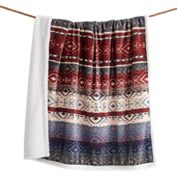 Home on the Range Aztec Campfire Sherpa Throw Throw