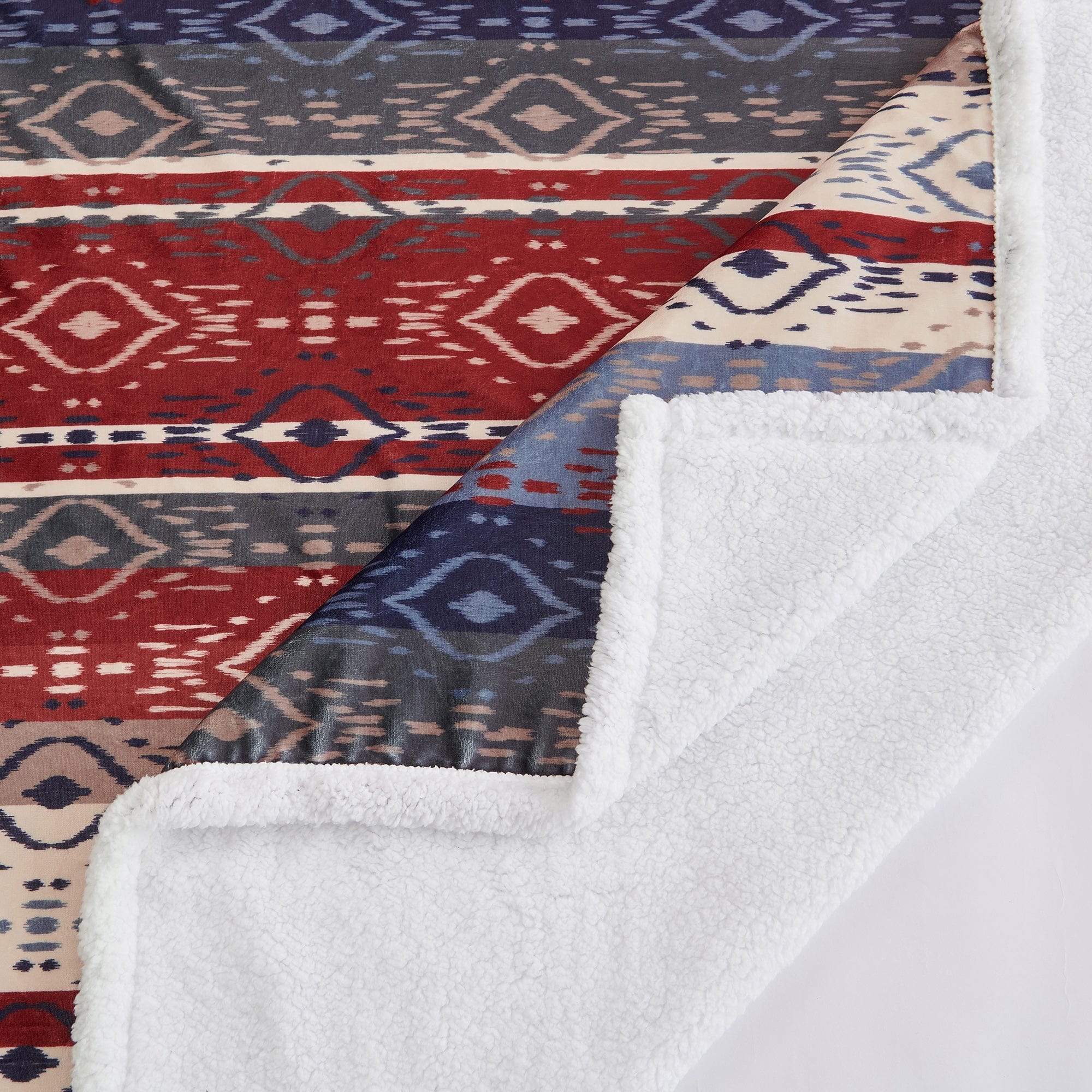Home on the Range Aztec Campfire Sherpa Throw Throw