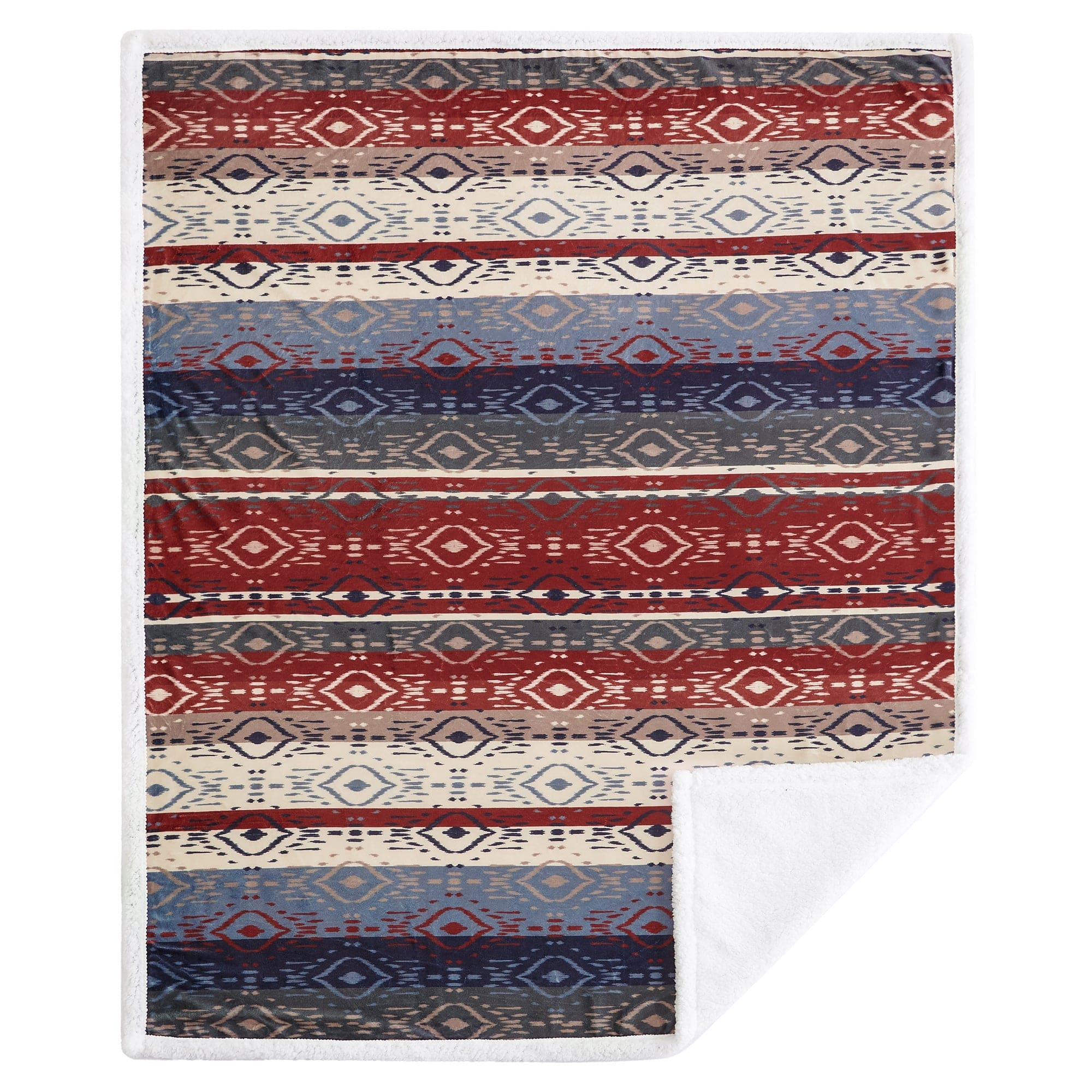 Home on the Range Aztec Campfire Sherpa Throw Throw