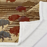 Home on the Range Campfire Sherpa Throw Throw