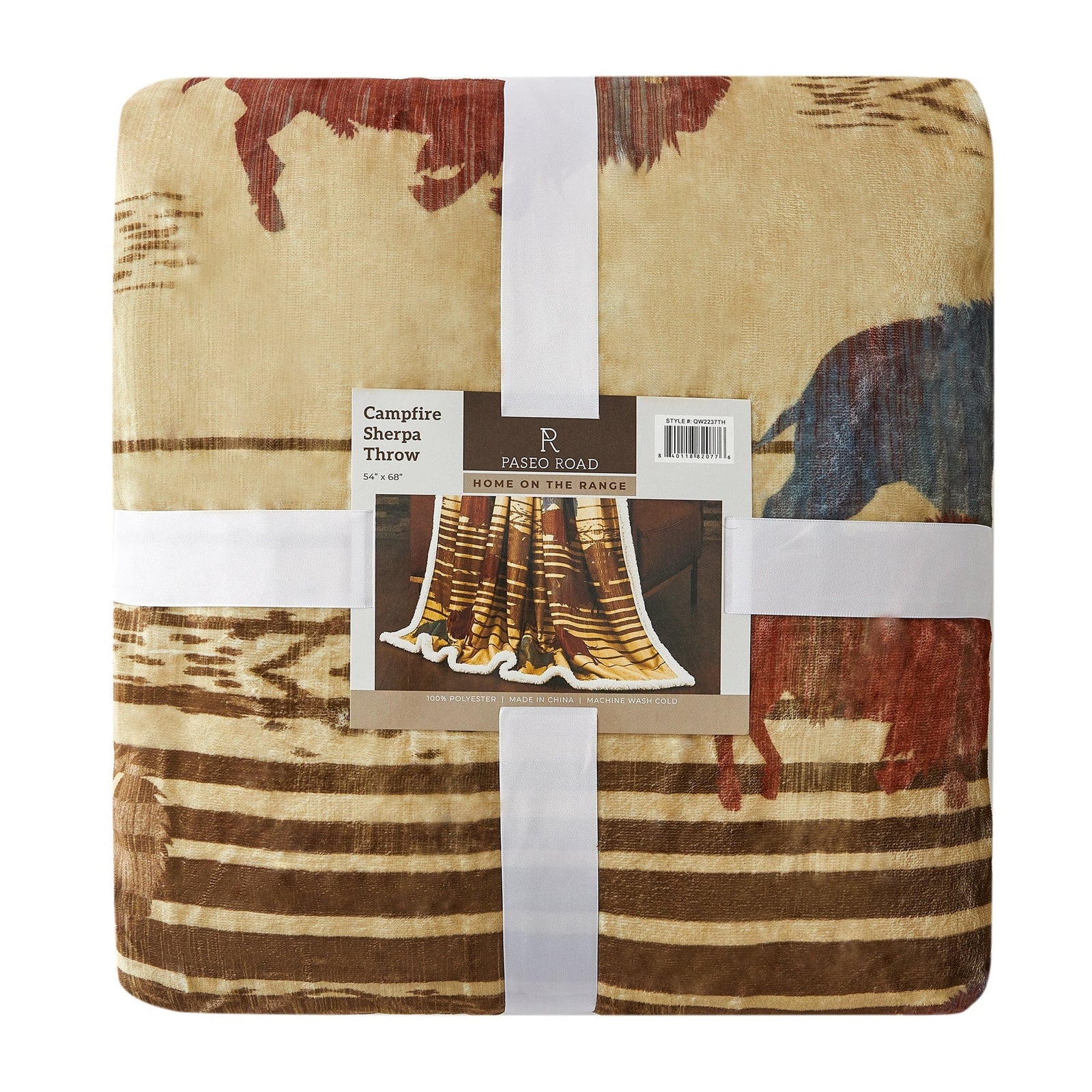 Home on the Range Campfire Sherpa Throw Throw