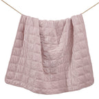 Stella Faux Silk Velvet Double Box Stitch Throw Lilac Throw