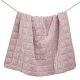 Stella Faux Silk Velvet Double Box Stitch Throw Lilac Throw