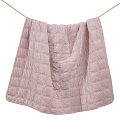 Stella Faux Silk Velvet Double Box Stitch Throw Lilac Throw