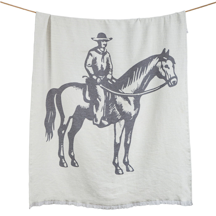 Lone Rider Chenille Jacquard Throw Throw