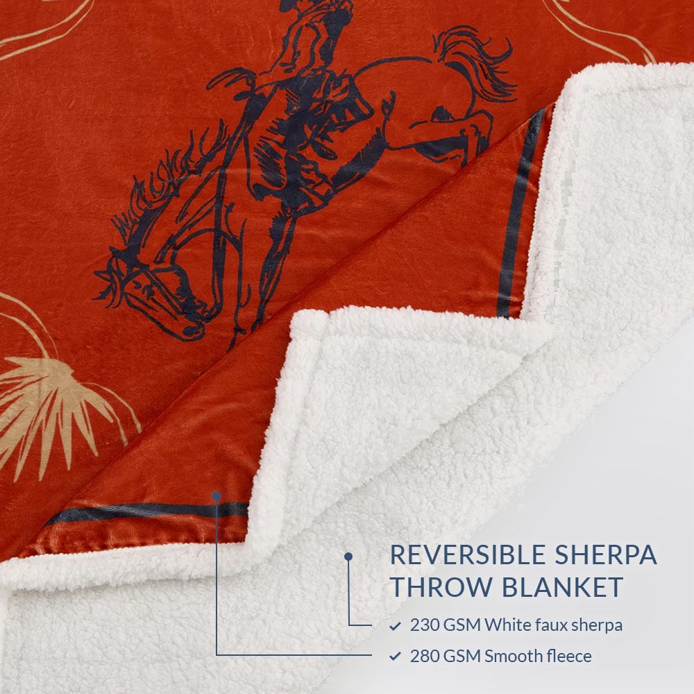 Marfa Campfire Sherpa Throw Throw