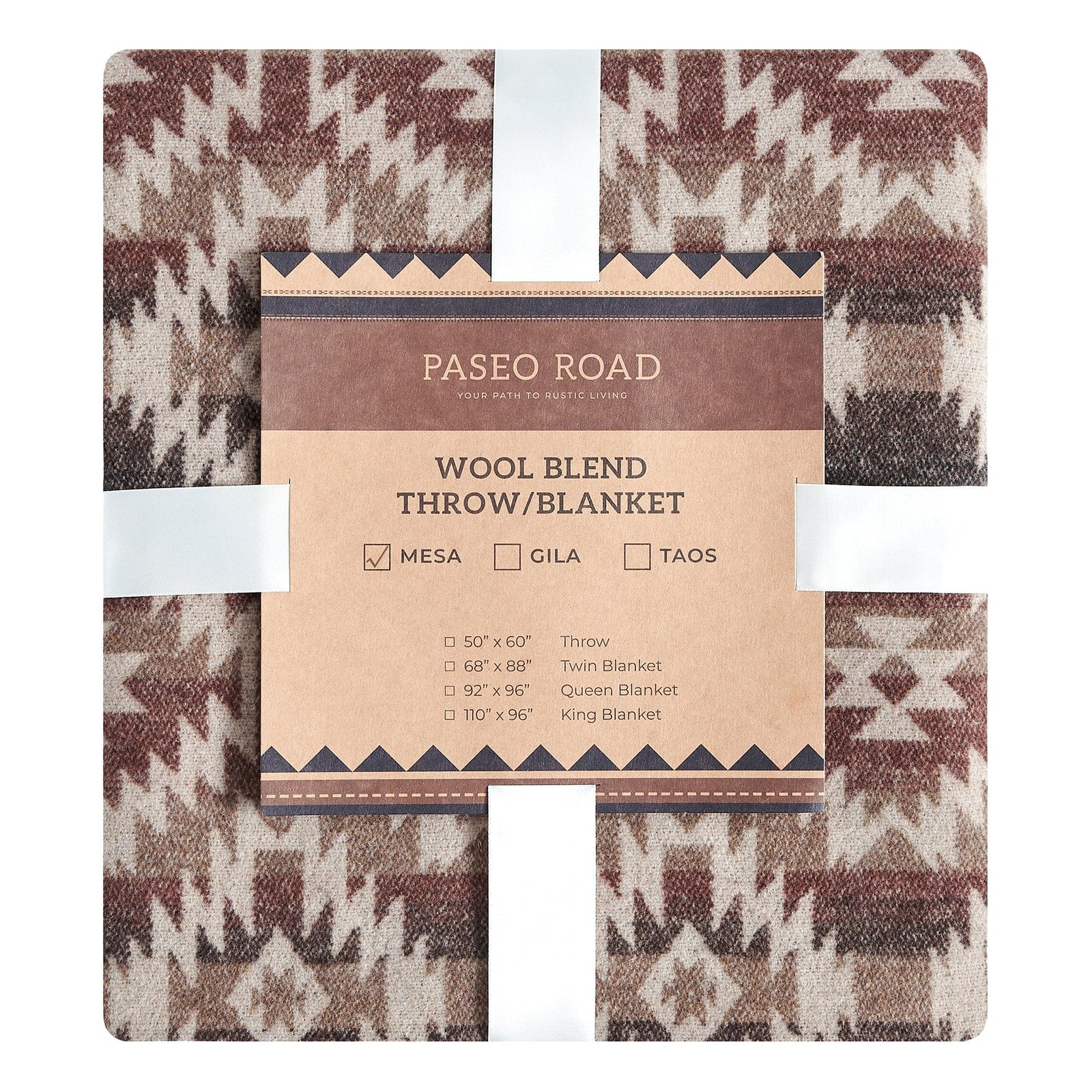 Mesa Wool Blend Blanket Set Throw