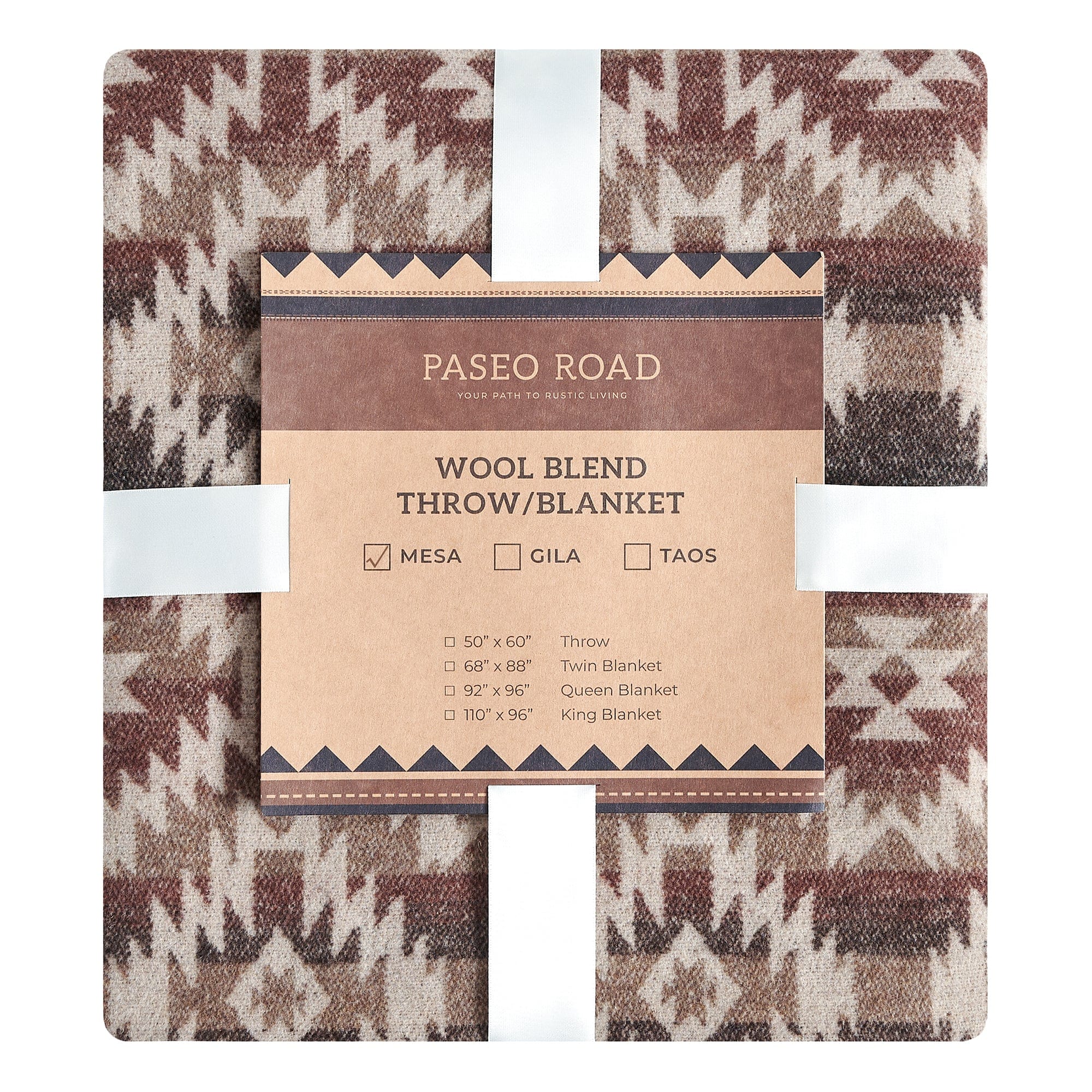 Mesa Wool Blend Blanket Set Throw