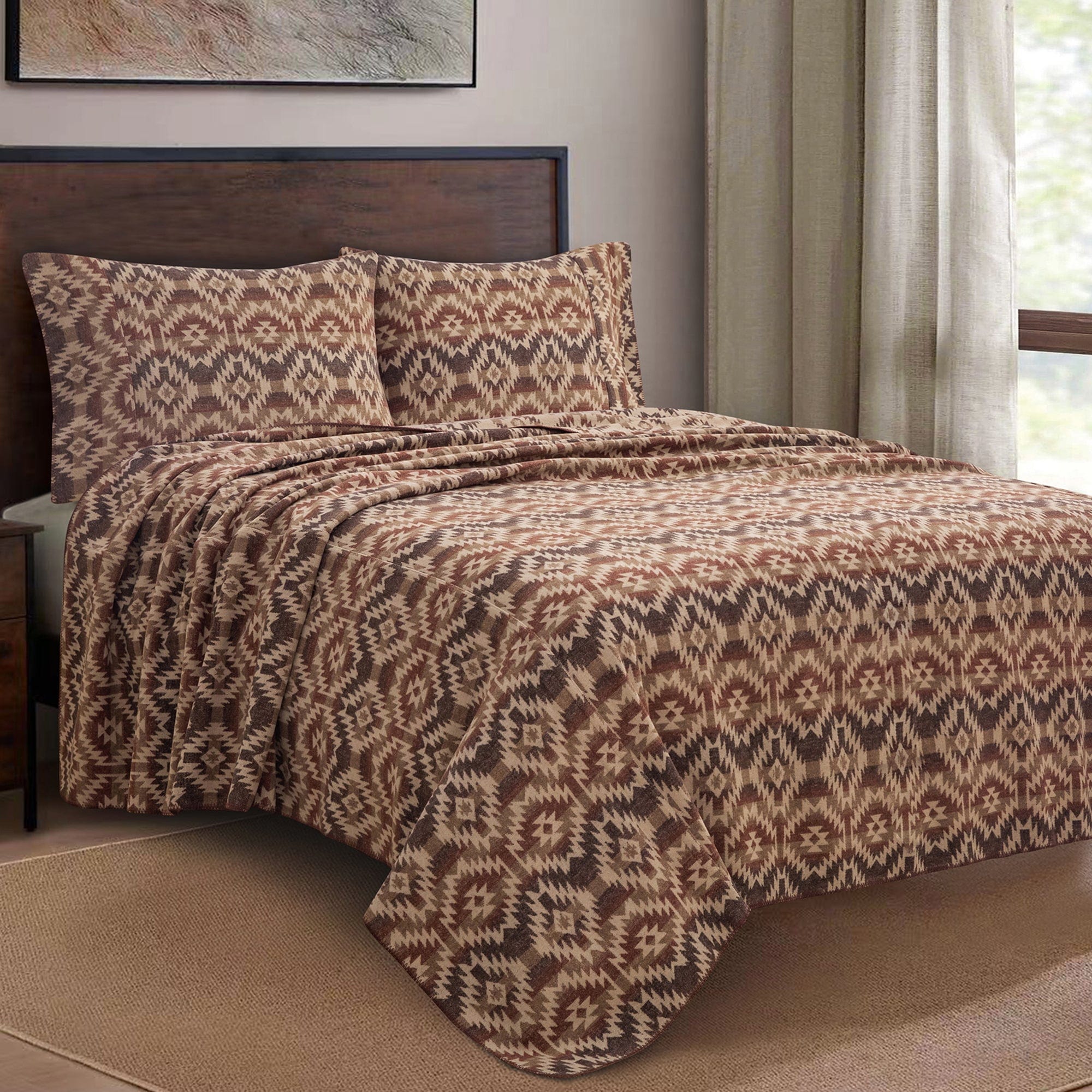Mesa Wool Blend Blanket Set Throw