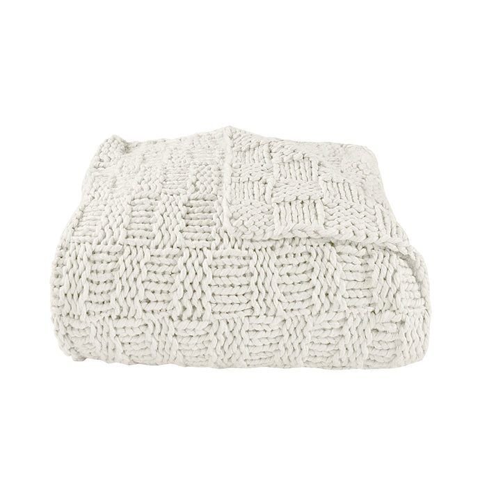 Chess Knit Throw Natural Throw