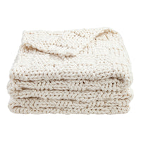 Chess Knit Throw Natural Throw