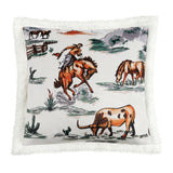 Ranch Life Western Toile Campfire Sherpa Throw Throw