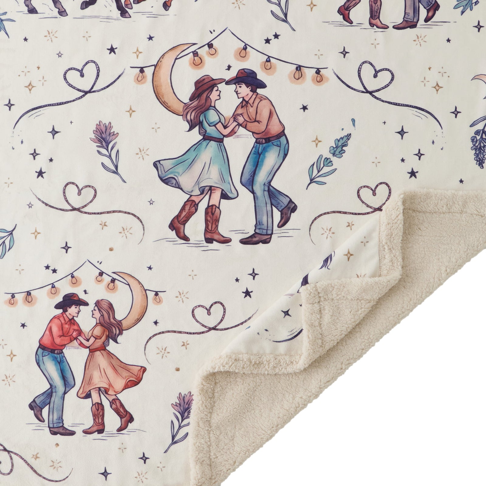 Rodeo Nights Campfire Sherpa Throw Throw