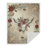 Rowena Longhorn Campfire Sherpa Throw Throw