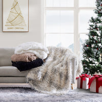 Ruched Rabbit Double-Sided Throw