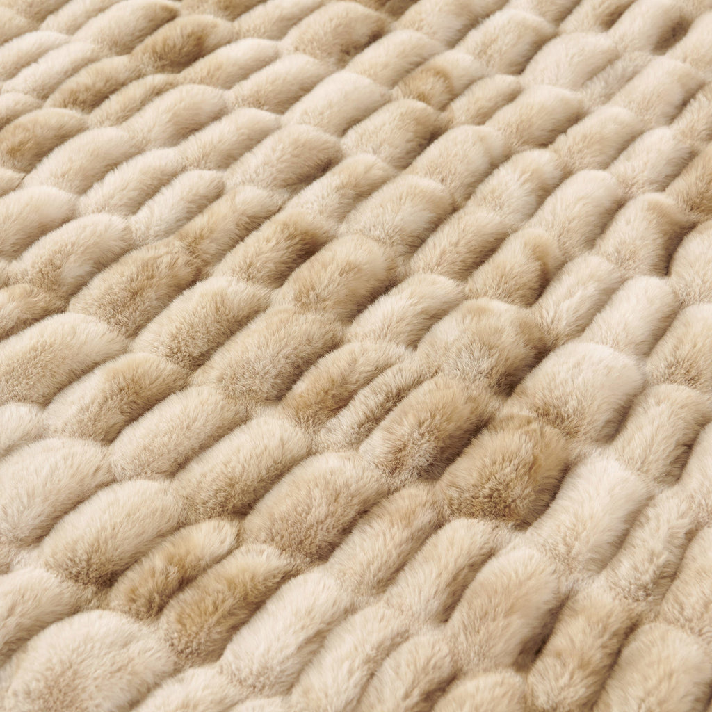Ruched Rabbit Double-Sided Throw Throw