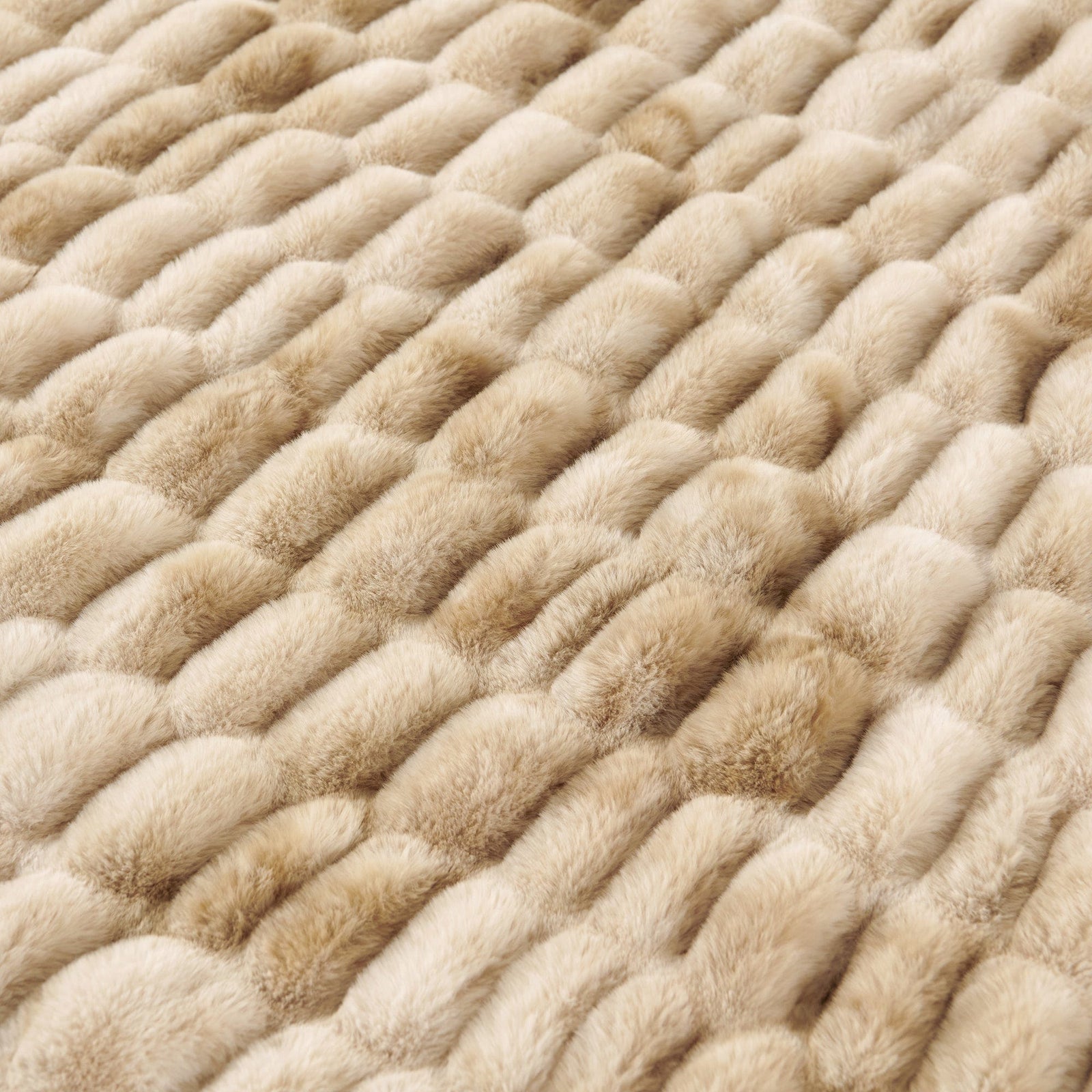 Ruched Rabbit Double-Sided Throw Throw
