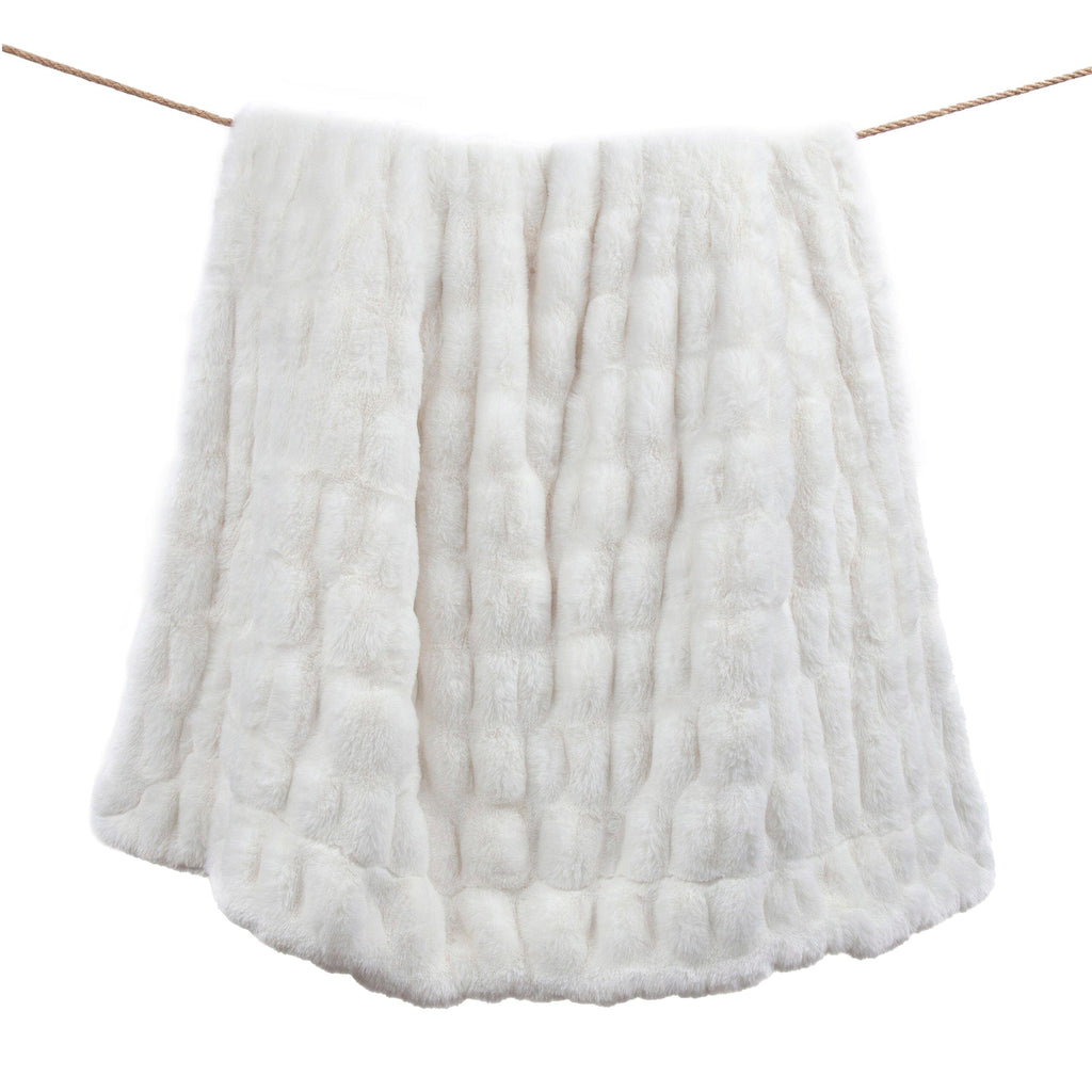 Ruched Rabbit Double-Sided Throw