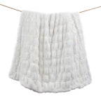 Ruched Rabbit Double-Sided Throw