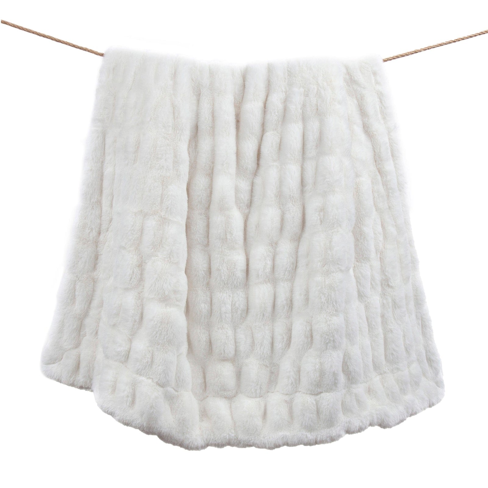 Ruched Rabbit Double-Sided Throw