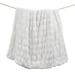 Ruched Rabbit Double-Sided Throw